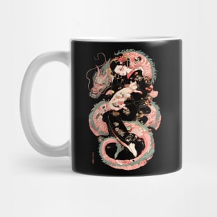 Japanese Girl With Dragon and Cats 2 T-Shirt 11 Mug